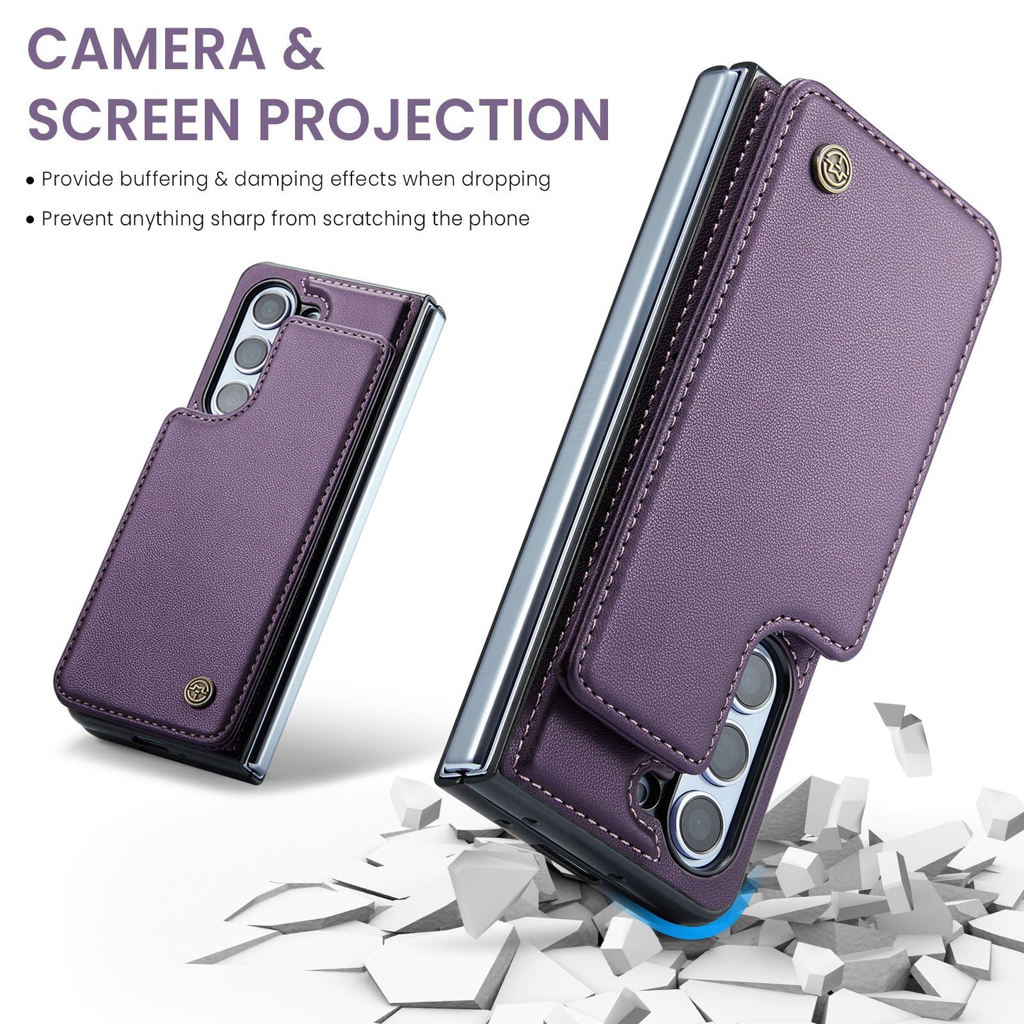 Wallet Case with Card Holder For Galaxy Z Fold Series