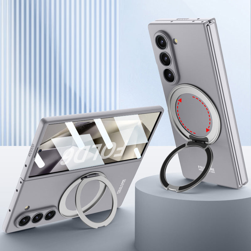 Rotating Magnetic Ring Frosted Case For Galaxy Z Fold 6