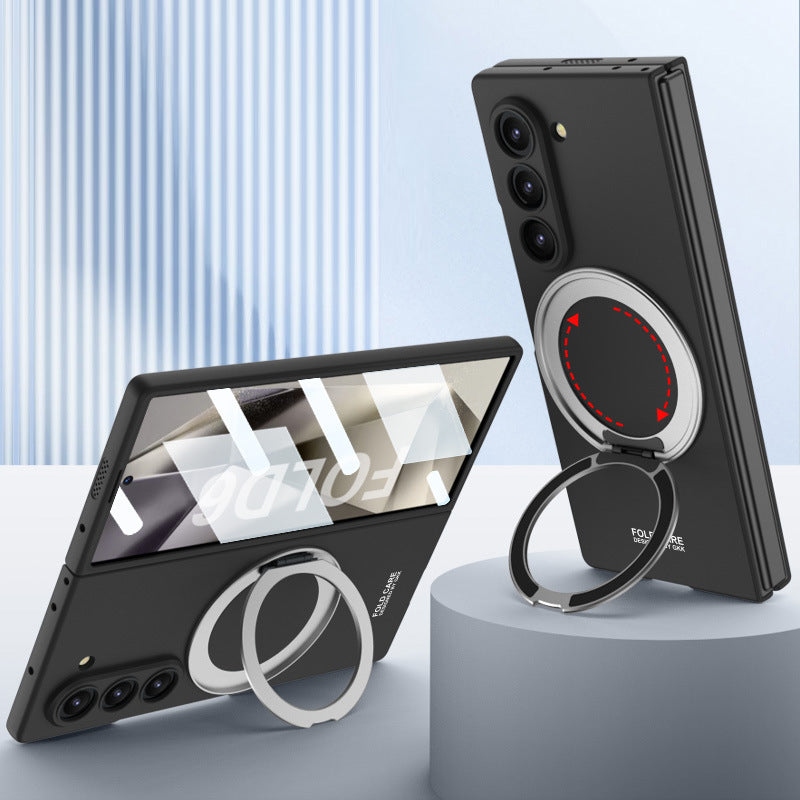 Rotating Magnetic Ring Frosted Case For Galaxy Z Fold 6